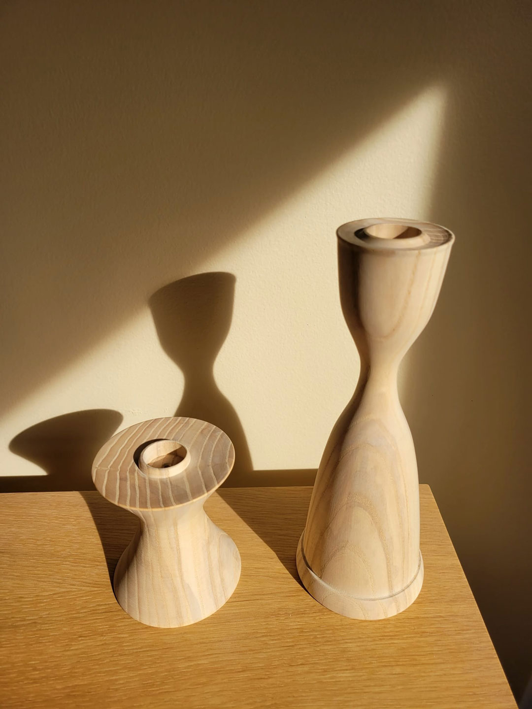 candles-web Wood turned candle sticks made by Beeman Woodworks