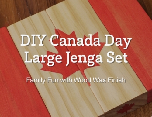 DIY Canada Day Yard Game with Wood Wax Finish