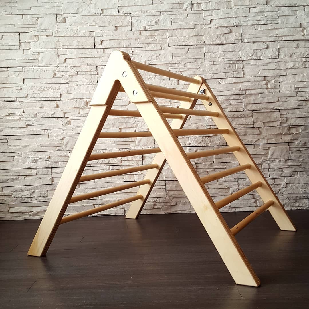 Pickler Triangle by Tristan Wan completed with Osmo, a wood finish safe for children's toys.